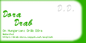 dora drab business card